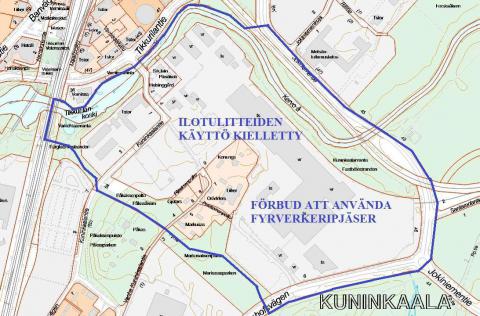 Ilotulitteiden käytön rajoitusalue - Vantaa